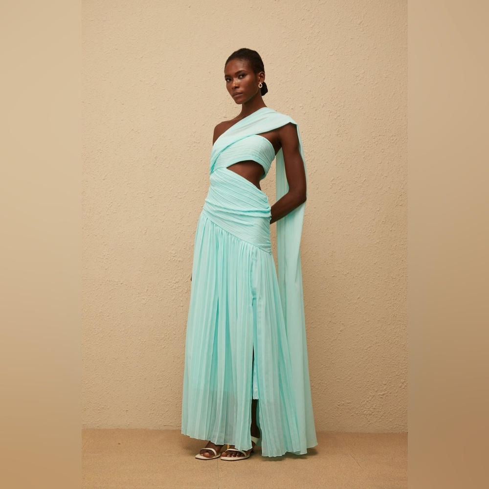 One-Shoulder Mint Green Dress wedding guest like cult Gaia - Picture 5 of 8